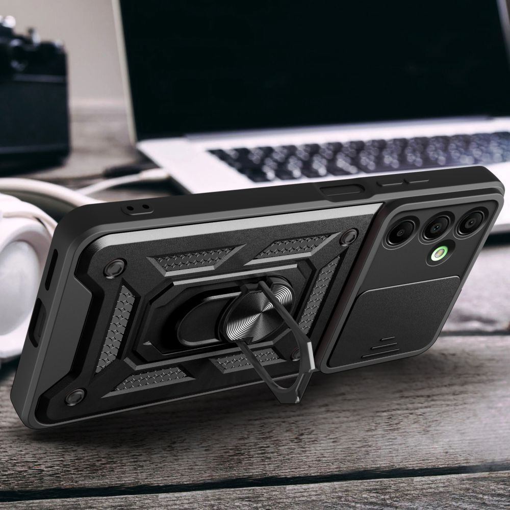 Plecki z uchwytem na palec Tech-Protect Camshield Pro do Galaxy A26 5G, czarne